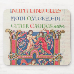Tapis De Souris Page de la bible de Winchester, c.1150-80