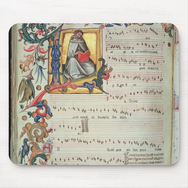 Tapis De Souris Page de notation musicale avec historiated (Devant)