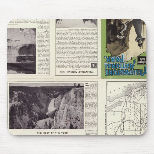 Tapis De Souris Page de texte du parc national Yellowstone 2 (Devant)
