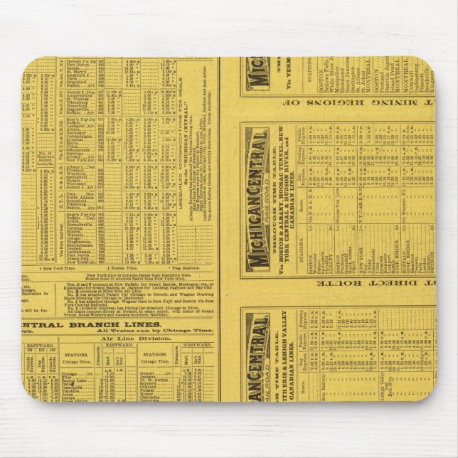 Tapis De Souris Page de texte Michigan Central Railroad (Devant)