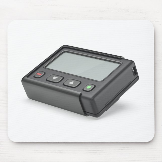 Tapis De Souris Pager noir avec écran vierge (Devant)