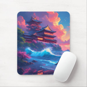 Tapis De Souris Pagode Dreamwave au bord de la mer
