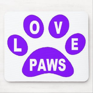 Tapis De Souris Pailles d'amour Mousepad sur pattes violettes