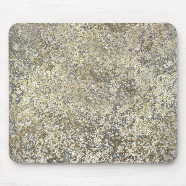 Tapis De Souris Paillettes dorées Craquelure Moderne Chic Glamour  (Devant)