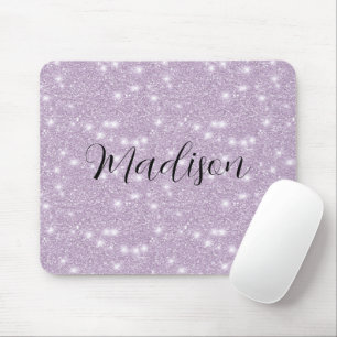 Tapis De Souris Paillettes Faux Paillettes Lavande Féminin