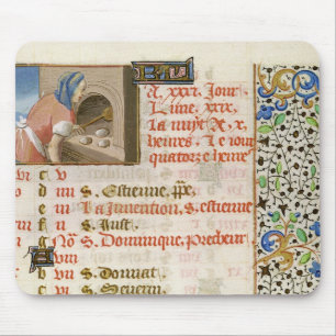 Tapis De Souris Pain de cuisson, d'un livre des heures