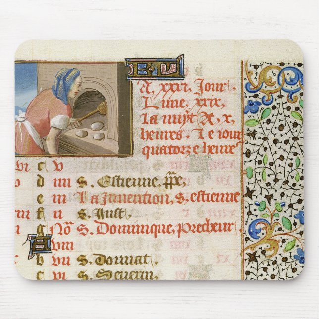 Tapis De Souris Pain de cuisson, d'un livre des heures (Devant)