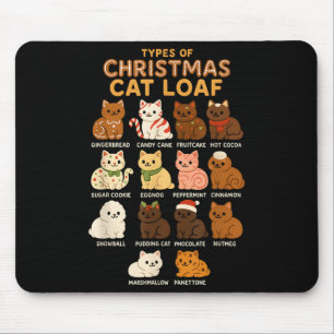 Tapis De Souris Pain de Noël Chat Vacances Dessert Belle Oeuvre D'