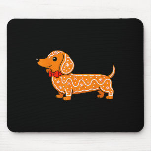 Tapis De Souris Pain d'épice teckel Noël Chien mignon