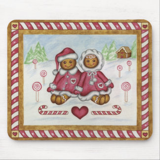 Tapis De Souris Pain d'épices Garçon Fille Noël Mousepad