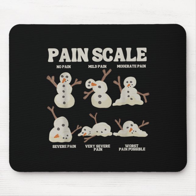 Tapis De Souris Pain Scale Snowman Funny Nurse Christmas Icu Nurse (Devant)