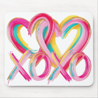 Tapis De Souris Painted Hearts & XOXO