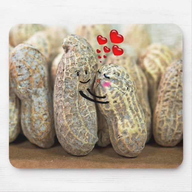 Tapis De Souris Paire de cacahuètes amour (Devant)