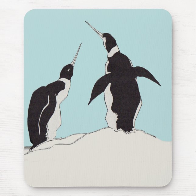 Tapis De Souris paire de pingouins (Devant)