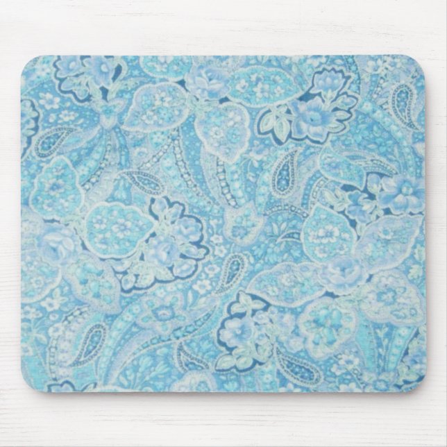 Tapis De Souris Paisley bleu Mousepad (Devant)