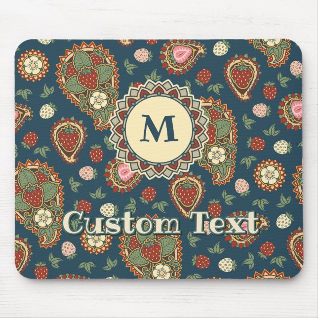 Tapis De Souris Paisley de fraise Motif (Devant)
