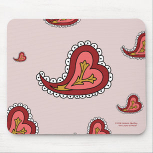 Tapis De Souris Paisley Heart Mousepad