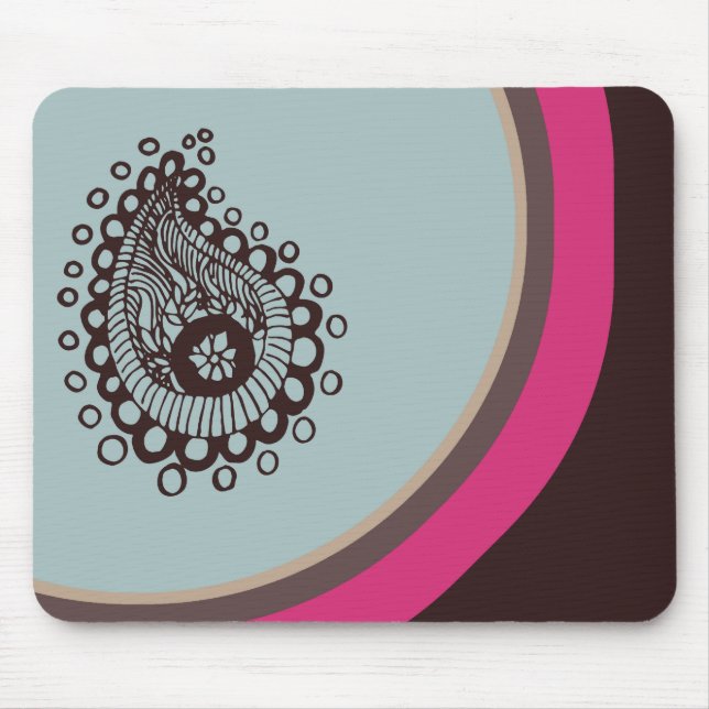 Tapis De Souris Paisley moderne Mousepad (Devant)