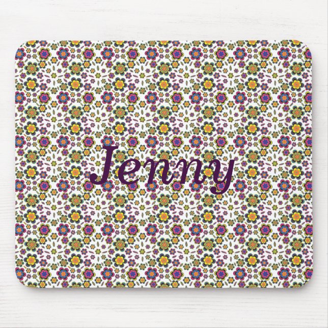 Tapis De Souris Paisley Motif Fleur Personnalisable Mousepad (Devant)