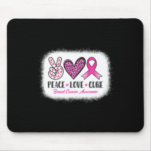 Tapis De Souris Paix Amour Cure Léopard Ruban de Sensibilisation a