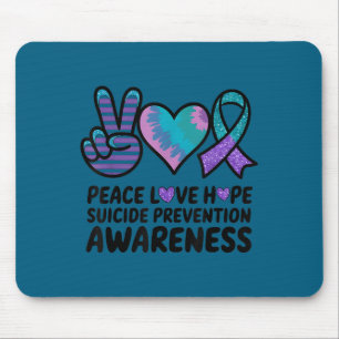 Tapis De Souris Paix Amour Espoir Prévention du Suicide Tie Dye Se