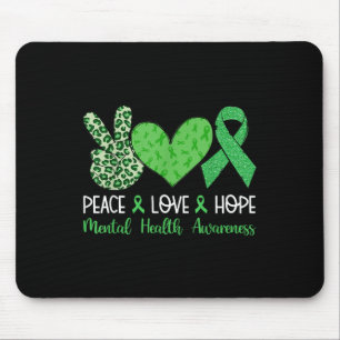 Tapis De Souris Paix Amour Espoir Santé Mentale Sensibilisation Ru