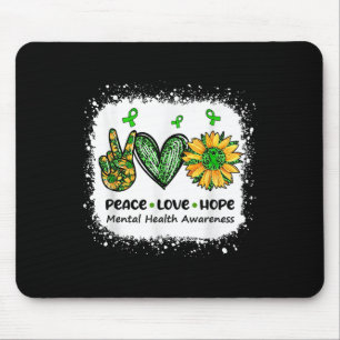 Tapis De Souris Paix Amour Espoir Sensibilisation à la santé menta