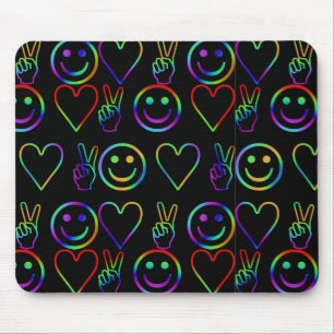 TAPIS DE SOURIS PAIX, AMOUR ET BONHEUR