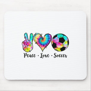 Tapis De Souris Paix Amour Football Tie Dye Hippie Amoureux de Foo