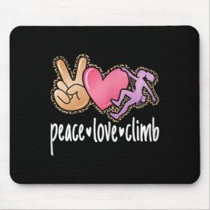 Tapis De Souris Paix Amour Grimpe Escalade Jolies Grimpeuses Femme