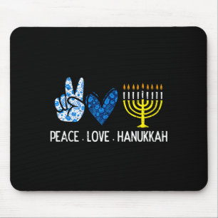 Tapis De Souris Paix Amour Hanukkah Rétro Chanukah Hommes Femmes J