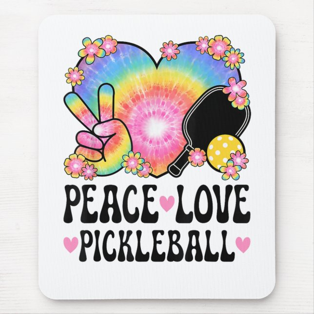 Tapis De Souris Paix Amour Pickleball (Devant)