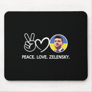 Tapis De Souris Paix Amour Ukraine Volodymyr Zelensky Ukrainiens S