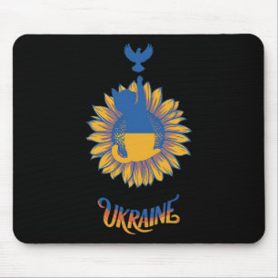 Tapis De Souris Paix en Ukraine Colombe et chat debout avec l'Ukra