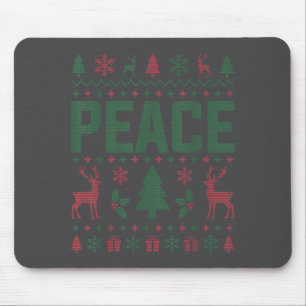 Tapis De Souris Paix Je viens en Paix Couple Assorti laid Christm