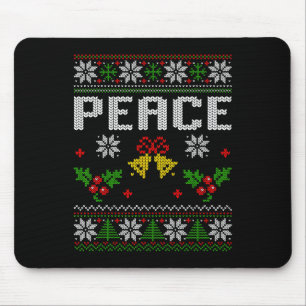 Tapis De Souris Paix Je viens en paix Couple Matching Ugly Christm