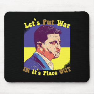 Tapis De Souris Paix pour les Ukrainiens Mettons la guerre à sa pl