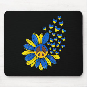 Tapis De Souris Paix tournesol cœur amour Je suis avec l'Ukraine U
