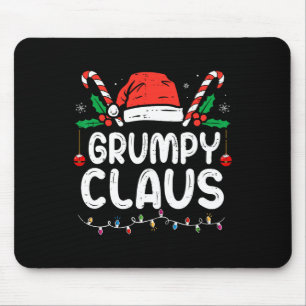 Tapis De Souris Pajama de Noël en famille Jeu de Noël Lumières Cla