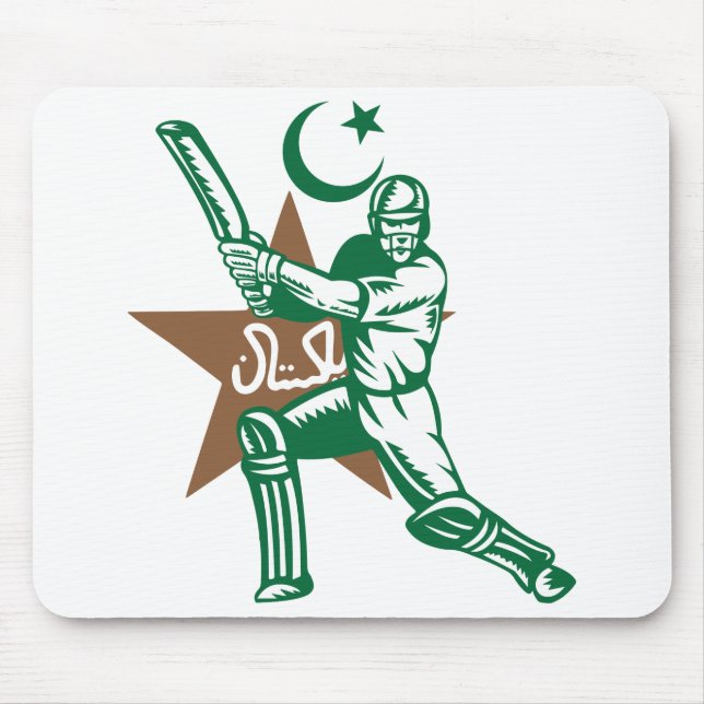 Tapis De Souris Pakistan Cricket Joueur Batsman Design (Devant)