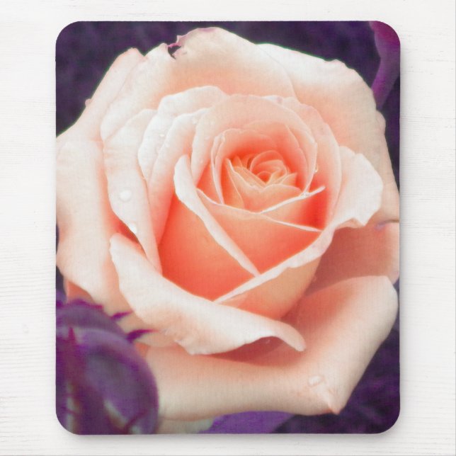 Tapis De Souris Pale Peach Rose Mouse pad (Devant)