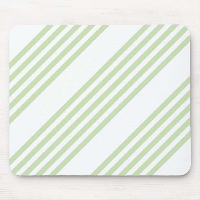Tapis De Souris Pale vert et blanc cinq bandes motif (Devant)