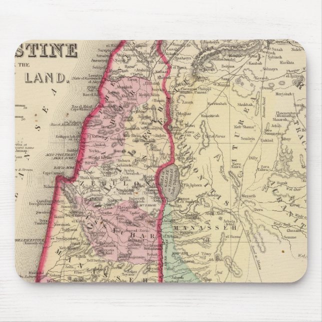 Tapis De Souris Palestine, Jérusalem Carte par Mitchell (Devant)