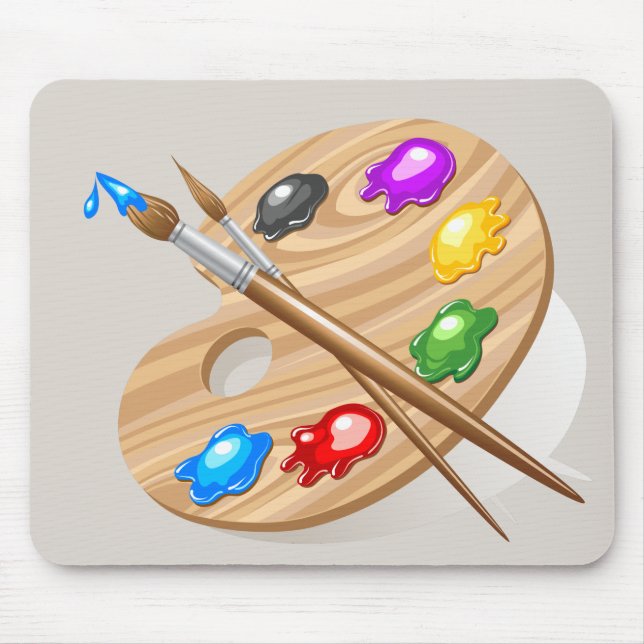 Tapis De Souris Palette Artiste (Devant)