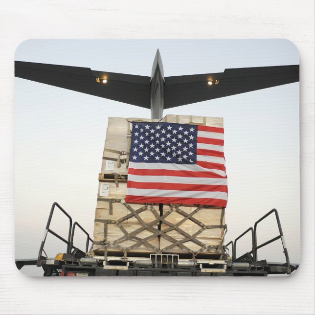 Tapis De Souris Palette contenant de l'aide humanitaire (Devant)