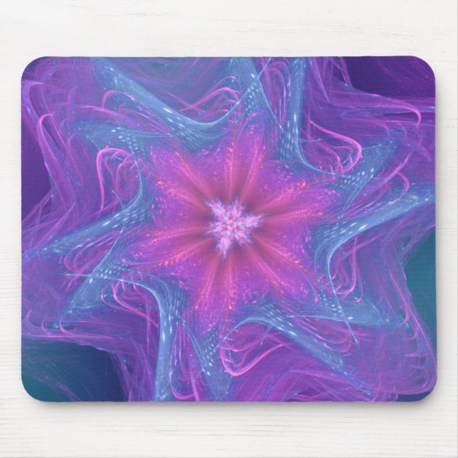 Tapis De Souris Palette de Cyan Delicate Fractée Mousepad (Devant)