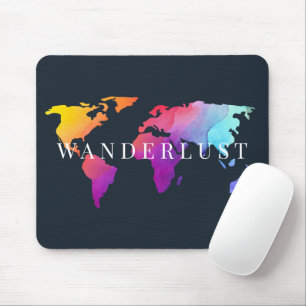 Tapis De Souris Palette de souris World Map colorée pour les voya