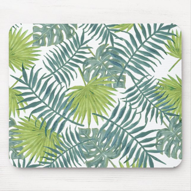 Tapis De Souris Palm Tree Fronds Peinture hawaïenne (Devant)