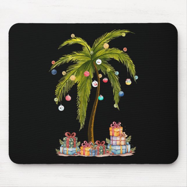 Tapis De Souris Palm Tree Light Hawaiian Tropical Funny (Devant)