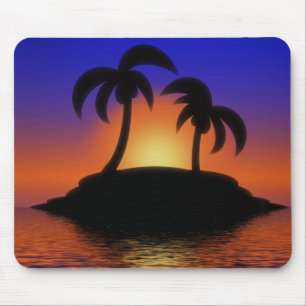 Tapis De Souris Palm Tree Sunrise mousepad